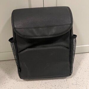 Large Car Console Garbage Can and Organizer - Velcro, Mesh Sides, Front Pocket